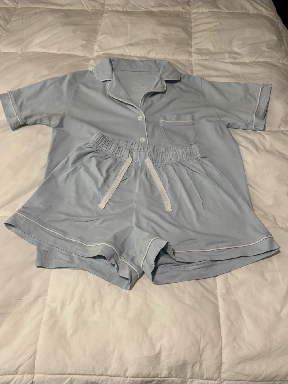 Dreamy By Lubot Pajama Set in Light Blue Size Small